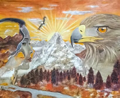 Face of the Wind, Eye of the Flame - a Paint Artowrk by Mónika Katalin  Pál